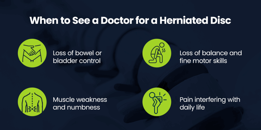 when to see a doctor for a herniated disc